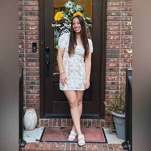 Promesa White Lace Mini Dress perfect for Bridal Shower Size S